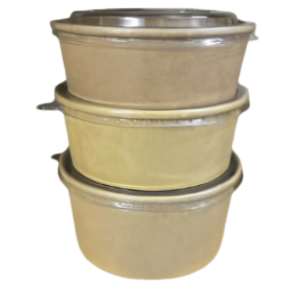 Bowl Kraft C/Tapa PET 26Oz
