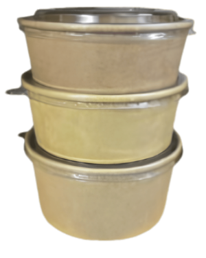 Bowl Kraft C/Tapa PET 16Oz